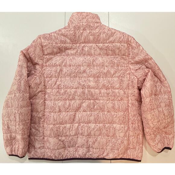 Disney Womens XL Winnie the Pooh Puffer Jacket Reversible Purple Pink  (113) - Picture 9 of 13